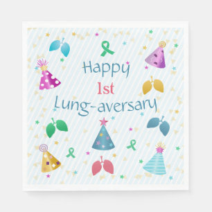 Happy Lung-aversary Party  Napkin