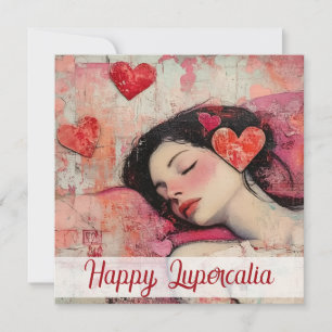 Happy Lupercalia Vintage Heart Collage Valentine Holiday Card