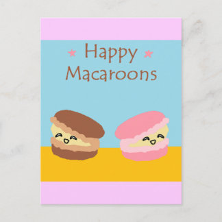 Happy Macaroons Postcard