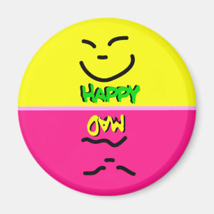 Happy / mad face magnet
