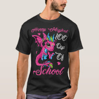 Happy Magical 100 Days Of School Funny Dragon Love