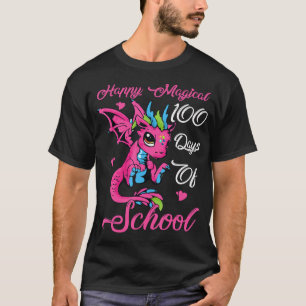 Happy Magical 100 Days Of School Funny Dragon Love T-Shirt