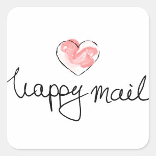 Happy Mail Business - Cute Heart Square Sticker
