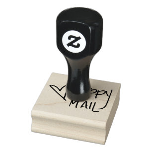 Happy mail rubber stamp