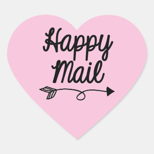 Happy Mail Sticker with arrow design (Front)
