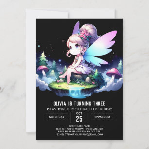 Happy Majestic Fairy Birthday Invitation