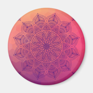 Happy mandala magnet