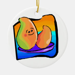 Happy Mango Ceramic Tree Decoration