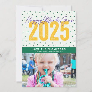 Happy Mardi Gras 2025 Holiday Card