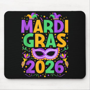 Happy Mardi Gras 2026 Costume New Orleans Matching Mouse Pad