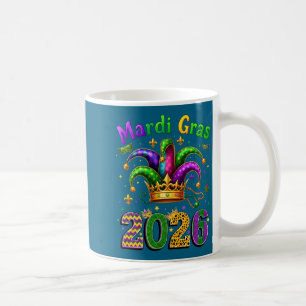 Happy Mardi Gras 2026 Jester Hat Men Women Kid Car Coffee Mug