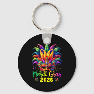 Happy Mardi Gras 2026 Jester Hat New Orleans Men W Key Ring
