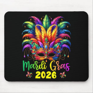 Happy Mardi Gras 2026 Jester Hat New Orleans Men W Mouse Pad