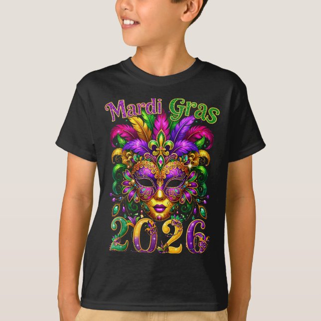 Happy Mardi Gras 2026 Jester Hat New Orleans Men W T-Shirt (Front)