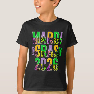 Happy mardi gras 2026 leopard print crawfish men T-Shirt