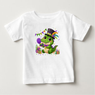 Happy Mardi Gras Alligator Baby T-Shirt