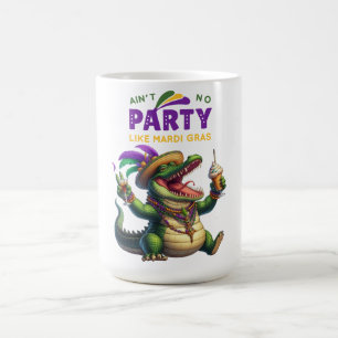 Happy Mardi Gras Alligator Coffee Mug