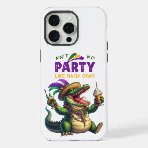 Happy Mardi Gras Alligator iPhone 15 Pro Max Case