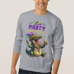 Happy Mardi Gras Alligator Sweatshirt