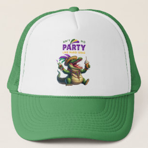 Happy Mardi Gras Alligator Trucker Hat