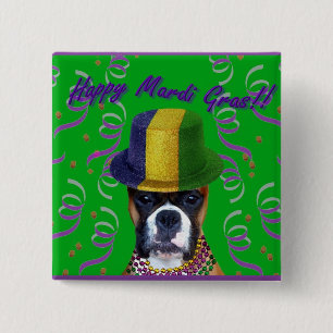Happy Mardi Gras Boxer button
