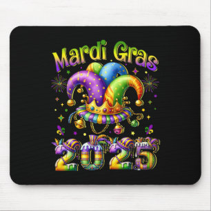 Happy Mardi Gras Carnival 2025 Mardi Gras Jester O Mouse Pad