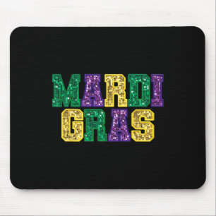 Happy Mardi Gras Carnival Fat Tuesday Fleur De Lis Mouse Pad