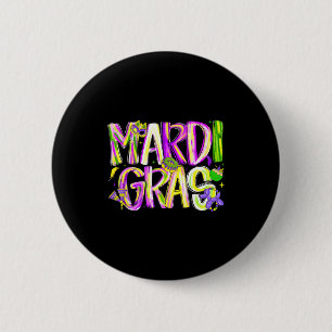 Happy Mardi Gras Carnival Fat Tuesday Men Women Ki 6 Cm Round Badge