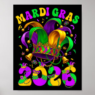 Happy Mardi Gras Carnival Mardi Gras 2026 Jester M Poster