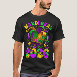 Happy Mardi Gras Carnival Mardi Gras 2026 Jester M T-Shirt