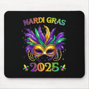 Happy Mardi Gras Carnival Mardi Gras Mask 2025 Jes Mouse Pad