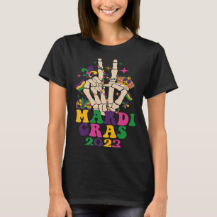 Happy Mardi Gras Carnival Vintage Skeleton Mardi G T-Shirt