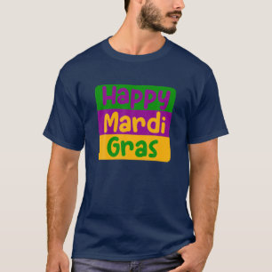 Happy Mardi Gras Cool Costume Party For Man, Women T-Shirt