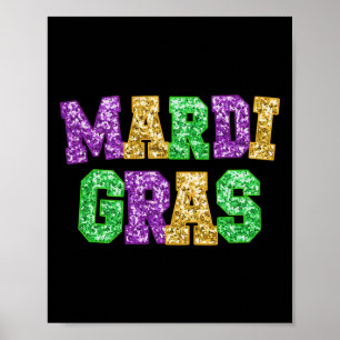 Happy Mardi Gras Fat Tuesday Carnival Festival Par Poster