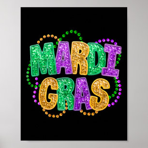 Happy Mardi Gras Fat Tuesday Carnival Festival Par Poster