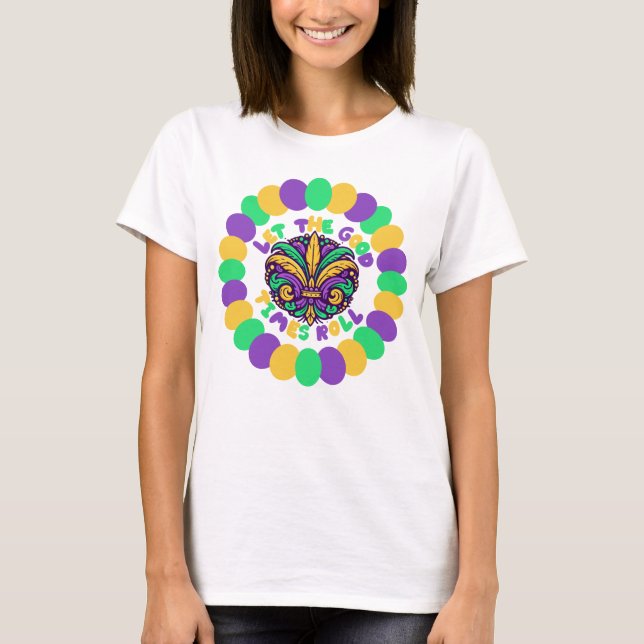 Happy Mardi Gras  fleur-de-lis  T-Shirt (Front)