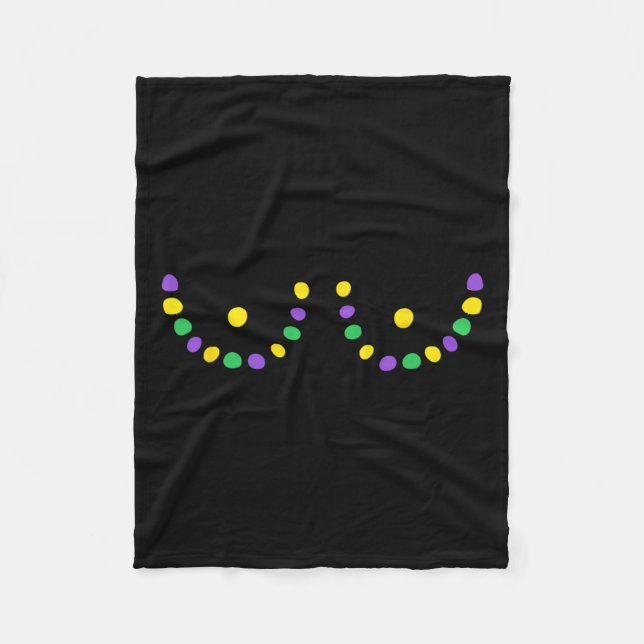 Happy Mardi Gras Funny  Fleece Blanket (Front)