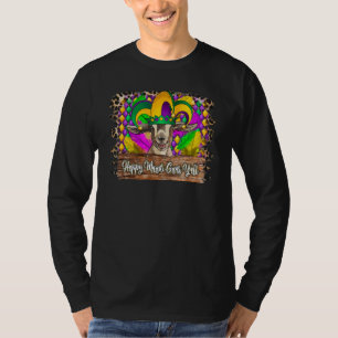 Happy Mardi Gras Goat Crawfish Leopard For Man Wom T-Shirt