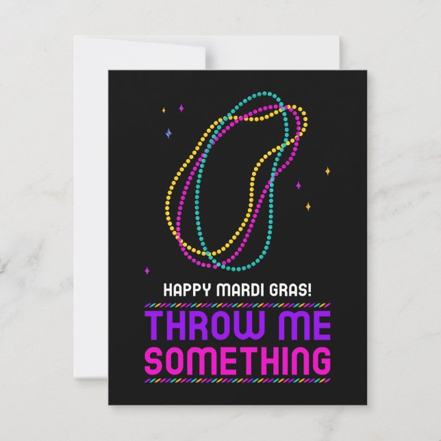 Happy Mardi Gras Holiday Card (Front)