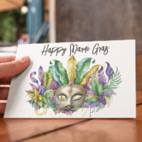Happy Mardi Gras mask