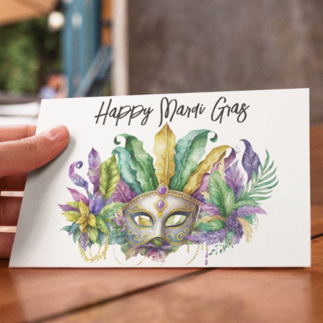 Happy Mardi Gras mask Postcard (Creator Uploaded)