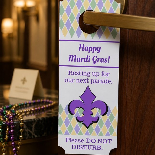 Happy Mardi Gras | Personalised Door Hanger (Creator Uploaded)