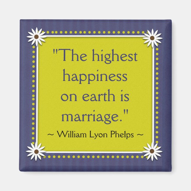 Happy Marriage Quotes Magnet (Front)