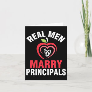 Happy Married Wedding Bride Groom Real Men Marry P Card
