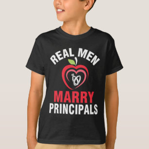 Happy Married Wedding Bride Groom Real Men Marry P T-Shirt