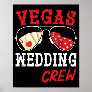 Happy Marry Bride Groom Husband And Wife Vegas Wed Poster