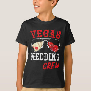 Happy Marry Bride Groom Husband And Wife Vegas Wed T-Shirt