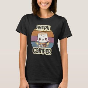 Happy Marshmallow Camper Cute Kids Girls Camp Camp T-Shirt
