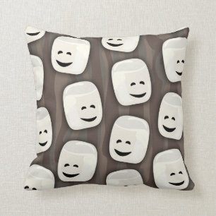 Happy Marshmallow Friends Pattern Cushion