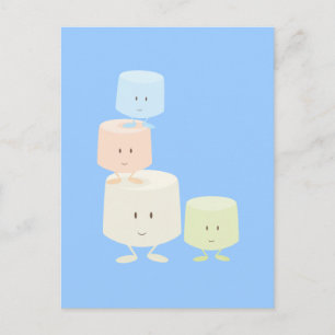 Happy marshmallows postcard